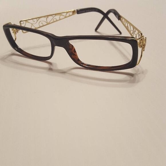 ROBERTO CAVALLI TURCHESE 418 U14 BROWN GOLD PLASTIC EYEGLASSES - Picture 4 of 8